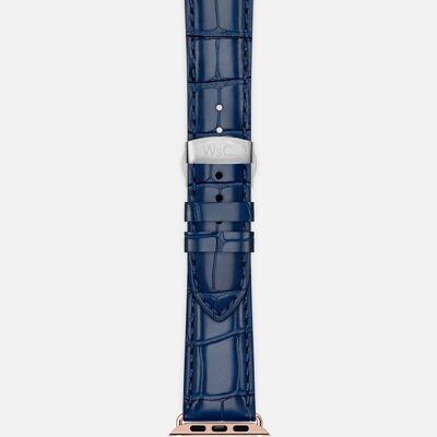 Apple Watch Strap (Rose Gold Stainless Steel Adapters) - WsC® Prowler Blue