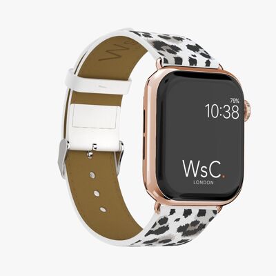 Apple Watch Strap (Rose Gold Stainless Steel Adapters) - WsC® Leopard Print