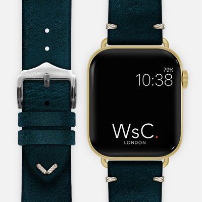 Apple Watch Strap (Gold Aluminium Adapters) - WsC® Vengeance Blue