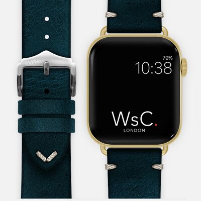 Apple Watch Strap (Gold Aluminium Adapters) - WsC® Vengeance Blue