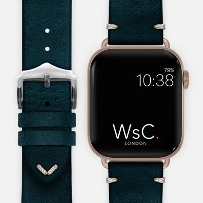 Apple Watch Strap (Rose Gold Aluminium Steel Adapters) - WsC® Vengeance Blue