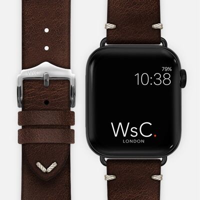 Apple Watch Strap (Space Black Adapters) - WsC® Vengeance Brown