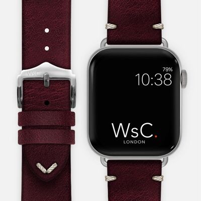 Apple Watch Strap (Starlight Adapters) - WsC® Vengeance Burgundy