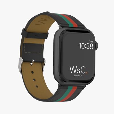 Apple Watch Strap (Space Grey Adapters) - WsC® Verde & Rosso (Gucci Style)