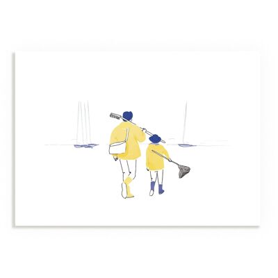 Poster di papà di pesca a piedi