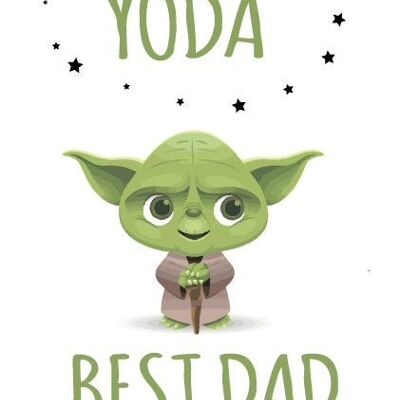 YODA BEST DAD - Carta per la festa del papà - F1