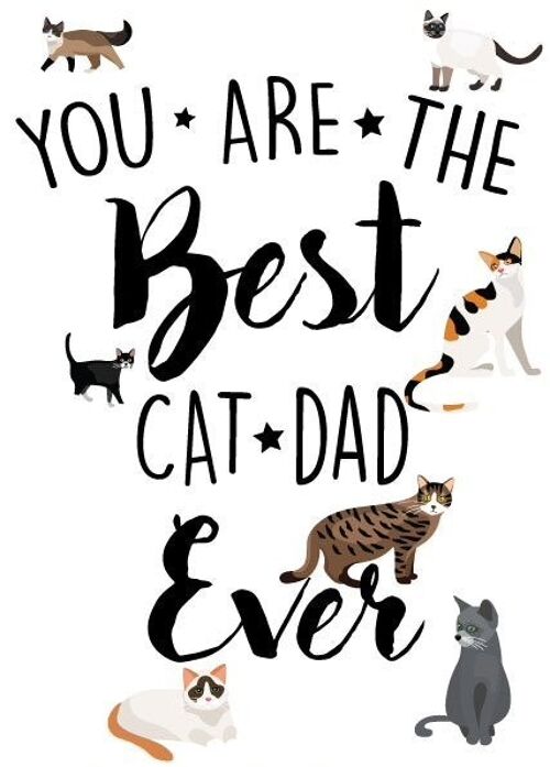 You're the best cat dad - Father's day card - F40