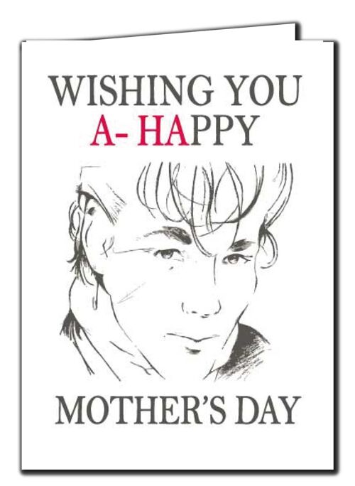 Mother's Day Card Mum Mother a-Ha Wishing you A-Happy Mother's day M106