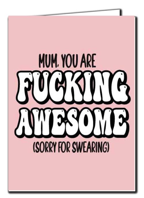 Cheeky Chops Mother's Day Card Birthday Mum Mother Mum you are fucking awesome M112