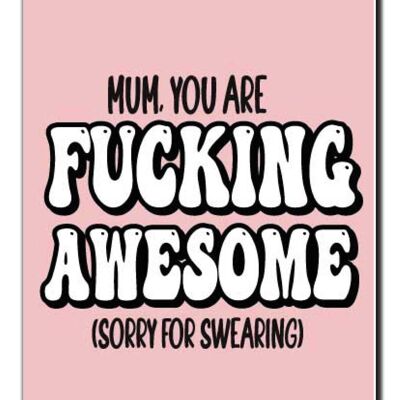 Cheeky Chops Mother's Day Card Birthday Mum Mother Mum you are fucking awesome M112