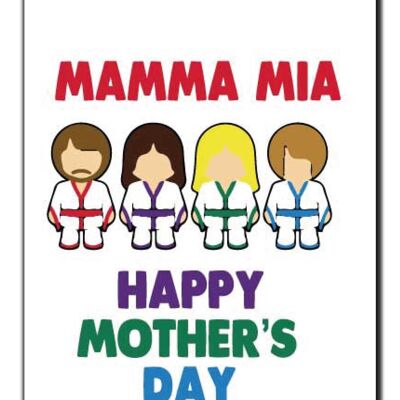Tarjeta del día de la madre Cumpleaños Mamá Madre Abba Mamma Mia M111