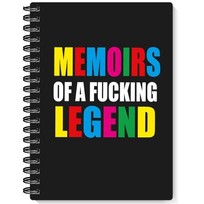 Novelty Notebook and pen Memoirs of a Fucking Legend NB02