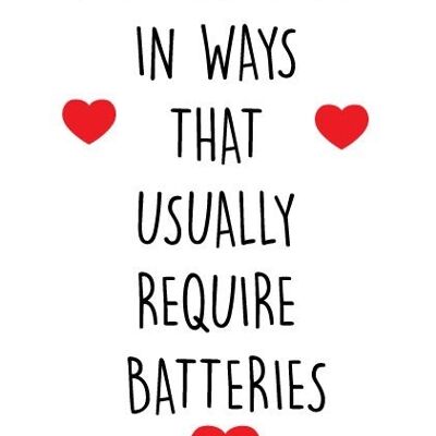 Batteries - Rude Cards - C429