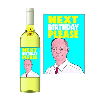 Wine label Christ whitty next Birthday please WL54