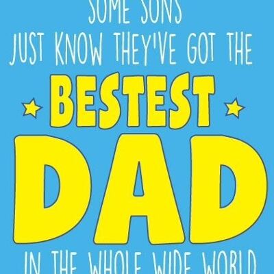 Some sons just know they've got the bestest dad in the the world - Father's day card - F60