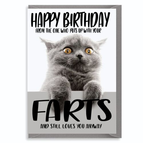 Farts - Kitten/ Cat - Birthday Card - C43