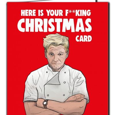 Funny Humour Christmas card Gordon Ramsay Gift For Him Her Family Friends XM338