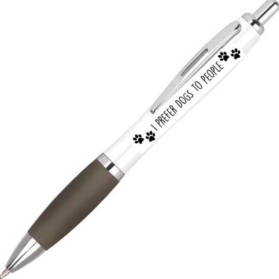 Bolígrafos groseros divertidos Prefiero perros a personas Novedad Papelería de oficina PEN62