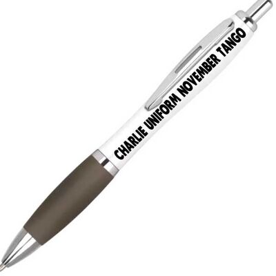 Funny Rude penne CHARLIE UNIFORM NOVEMBER TANGO Novità Office Stationary PEN53