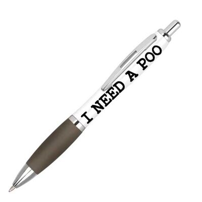Funny Rude pens I NEED A POO Novelty Office Stationary PEN57