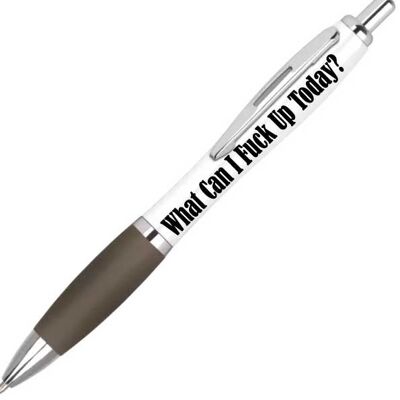 Funny Rude pens What Can I Fuck Up Today?Novelty Office Stationary PEN45