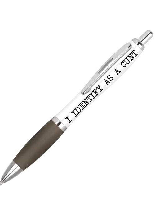 Funny Rude pens I IDENTIFY AS A C*NT Novelty Office Stationary PEN54