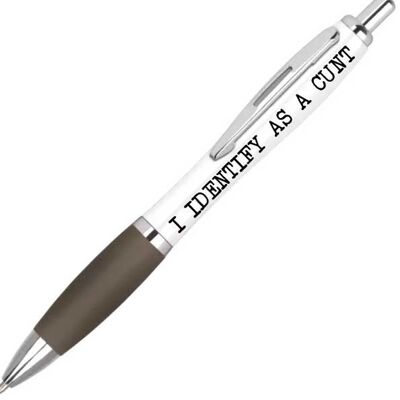 Funny Rude pens I IDENTIFY AS A C*NT Novelty Office Stationary PEN54