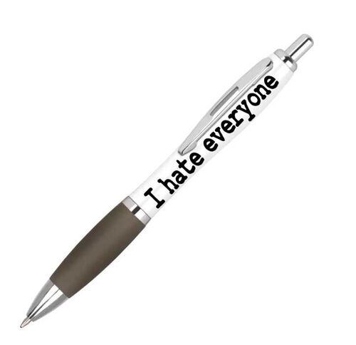 Funny Rude pens I hate everyone Novelty Office Stationary PEN64