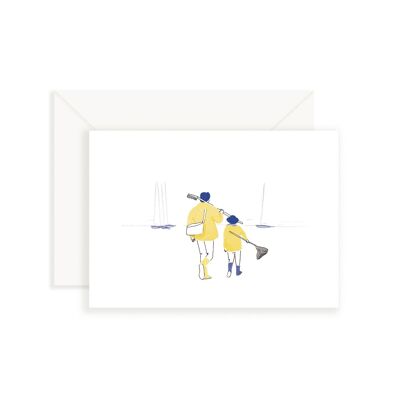 Fishing on Foot Dad Card