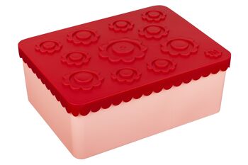 Lunch Box, Trois compartiments, Fleur, (Rouge/Rose) 1
