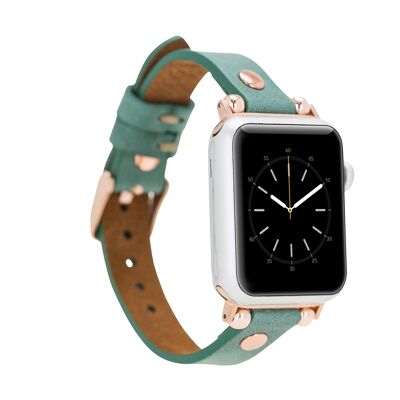 DelfiCase York Leather Watch Band for Apple Watch - Green