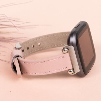 DelfiCase Norwich Leather Fitbit Versa & Versa Lite Watch Band - Pink