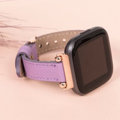 DelfiCase Norwich Leather Fitbit Versa & Versa Lite Watch Band - Purple