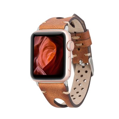 DelfiCase Cardiff Quinn Watch Band for Apple Watch & Fitbit Versa/Sense - Brown
