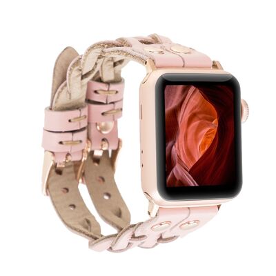 DelfiCase Sheffield Double Apple Watch Band for Apple Watch & Fitbit/Sense - Pink