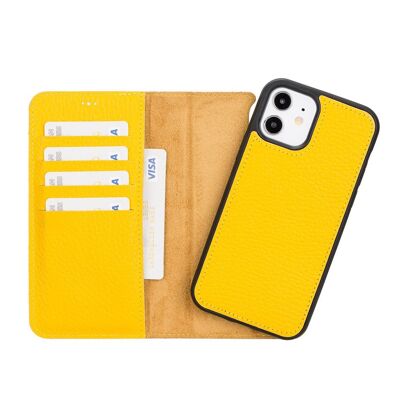 Leather Wallet Case for iPhone 11 - Yellow
