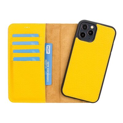 Leather Wallet Case for iPhone 11 Pro - Yellow