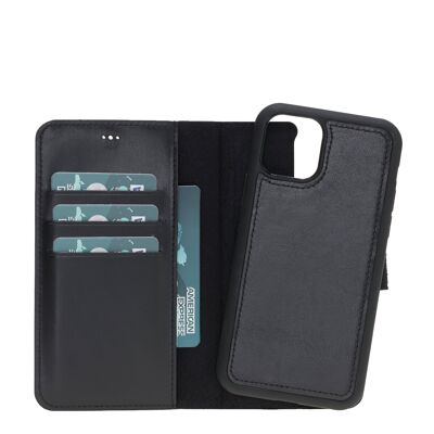 Leather Wallet Case for iPhone 11 Pro - Black