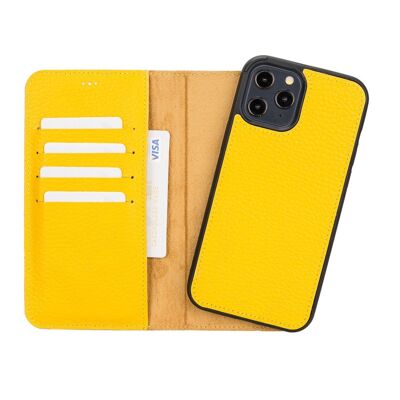 Leather Wallet Case for iPhone 11 Pro Max - Yellow