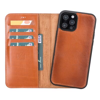 Leather Wallet Case for iPhone 11 Pro Max - Rustic Brown