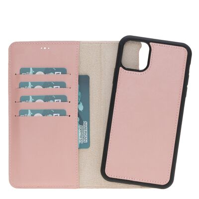 Leather Wallet Case for iPhone 11 Pro Max - Pink