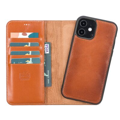 Leather Wallet Case for iPhone 12 | 12 Pro - Rustic Brown