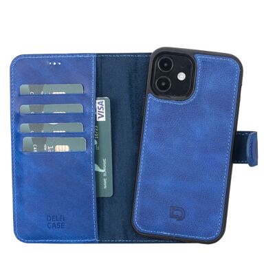 Leather Wallet Case for iPhone 12 | 12 Pro - Dark Blue