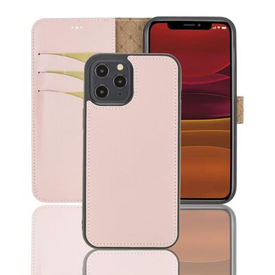 Leather Wallet Case for iPhone 12 Pro Max - Pink