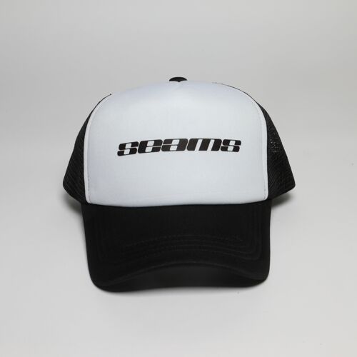 Seams logo trucker hat_black