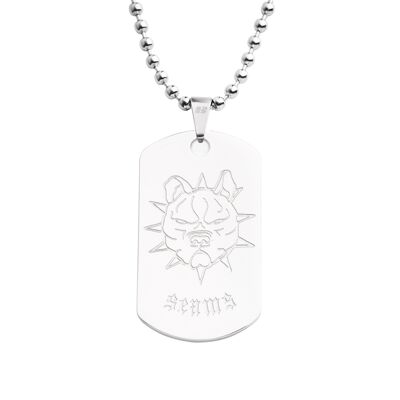 Dog tag necklace_silver