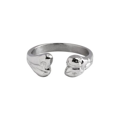 Dog treat ring - stainless steel - 8
