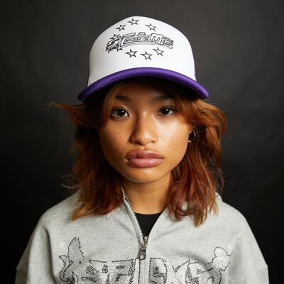 Purple star logo trucker hat_