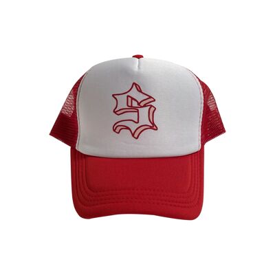S logo trucker hat - red_