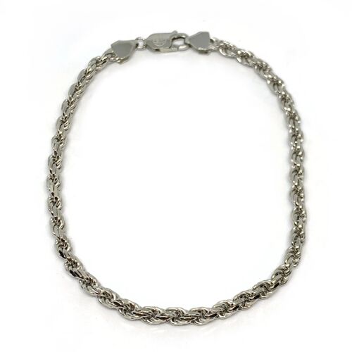 Sterling silver rope bracelet_